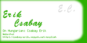 erik csabay business card